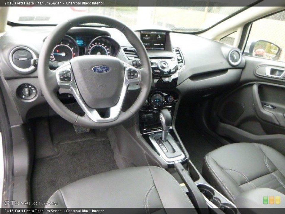 Charcoal Black Interior Prime Interior for the 2015 Ford Fiesta Titanium Sedan #97811091