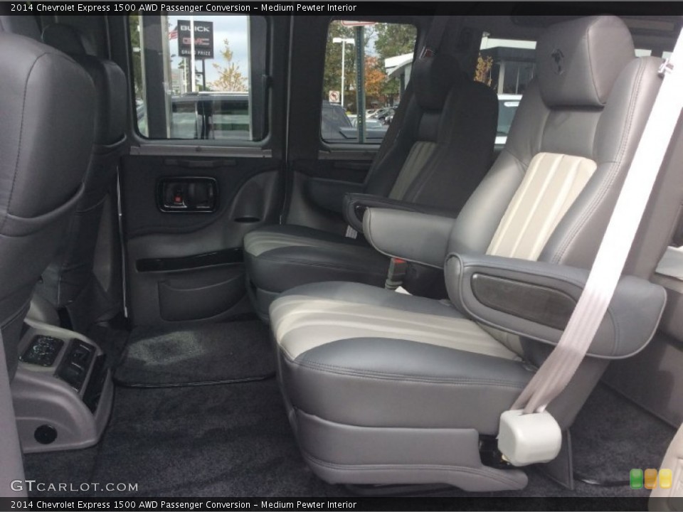 Medium Pewter Interior Rear Seat for the 2014 Chevrolet Express 1500 AWD Passenger Conversion #97812099