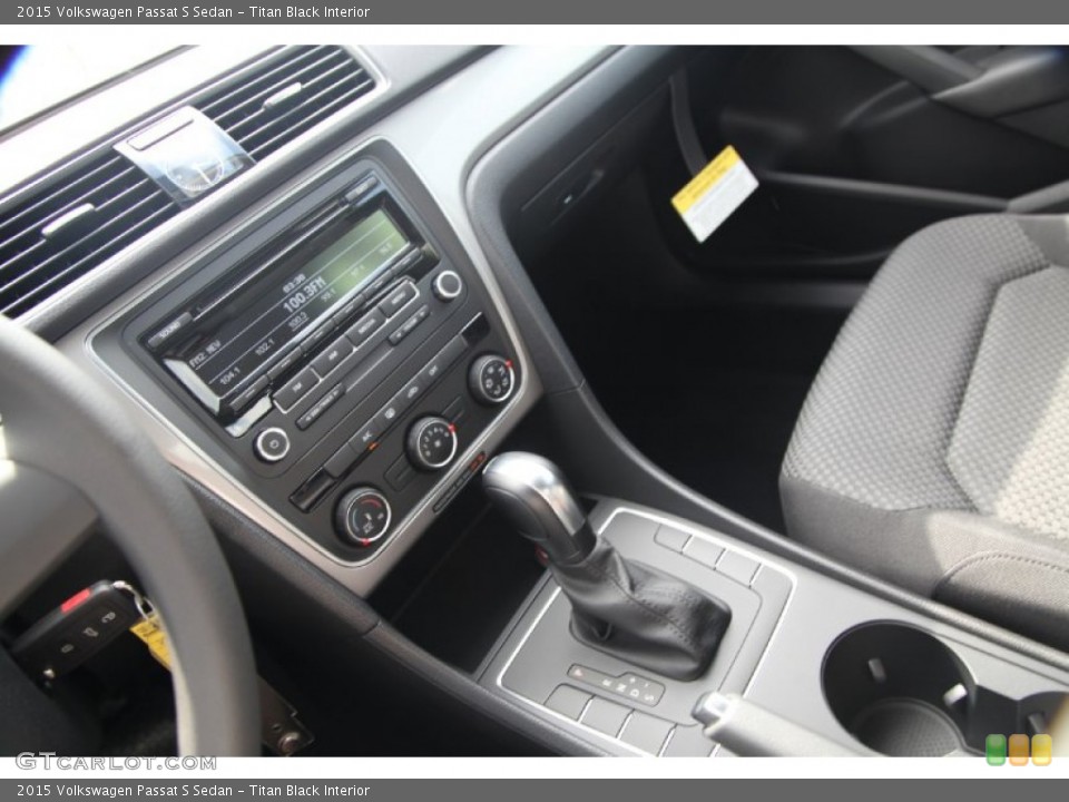 Titan Black Interior Controls for the 2015 Volkswagen Passat S Sedan #97817760