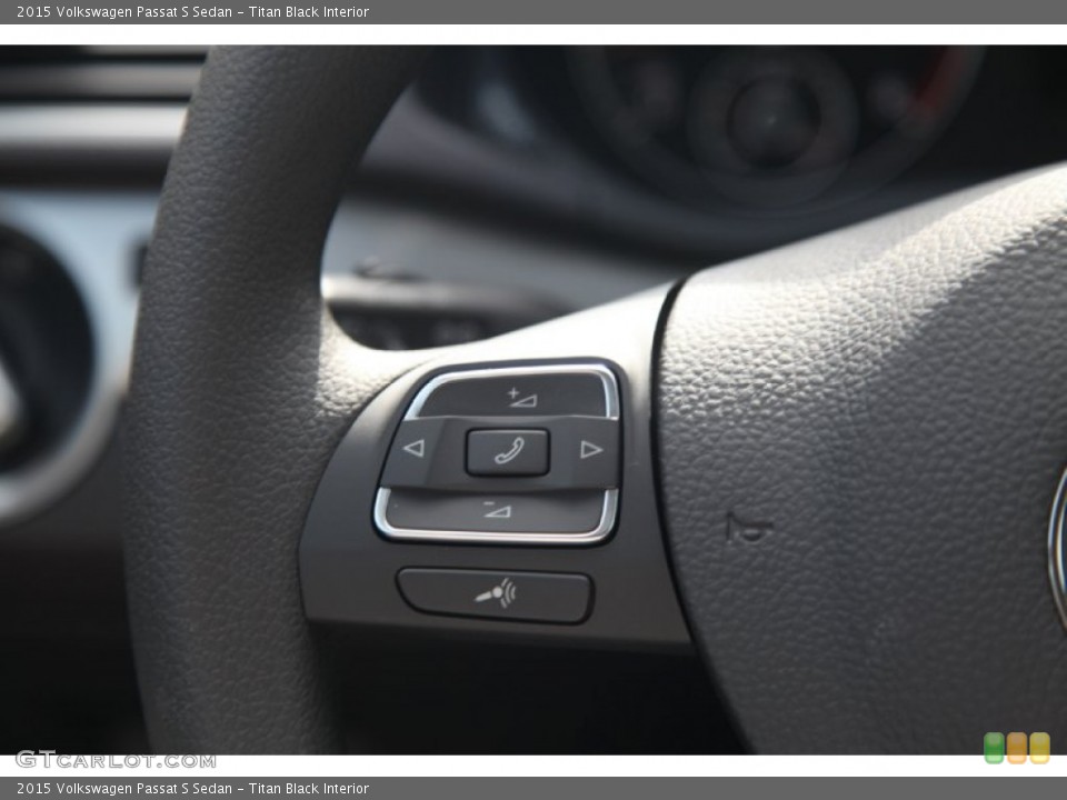 Titan Black Interior Controls for the 2015 Volkswagen Passat S Sedan #97817820