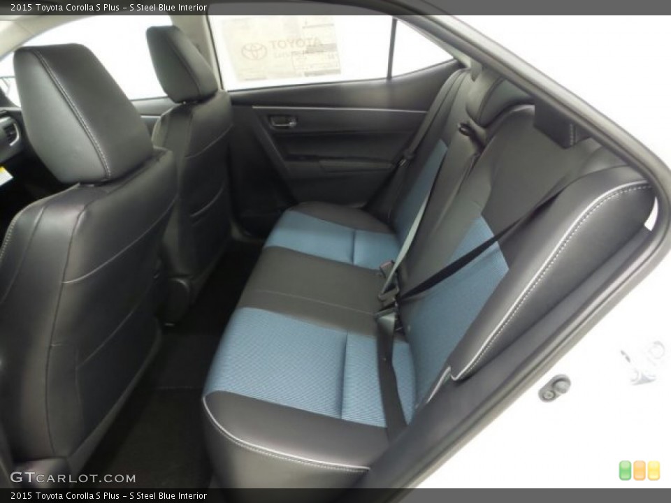 S Steel Blue Interior Rear Seat for the 2015 Toyota Corolla S Plus #97834437