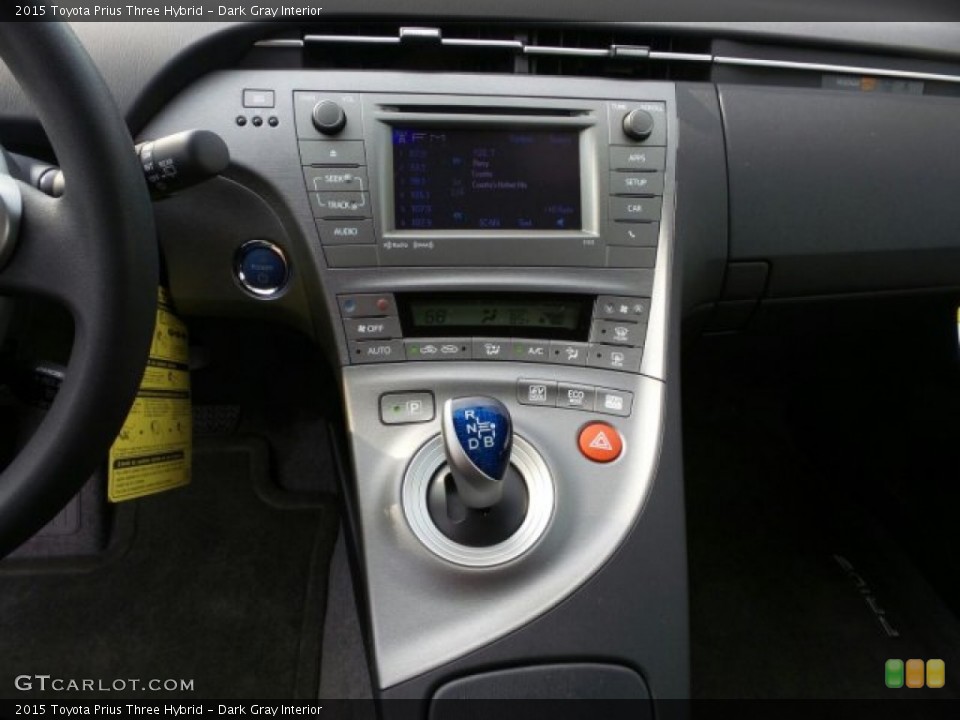 Dark Gray Interior Controls for the 2015 Toyota Prius Three Hybrid #97838112
