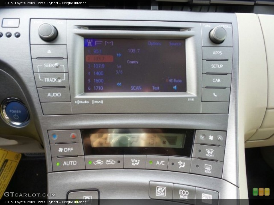 Bisque Interior Controls for the 2015 Toyota Prius Three Hybrid #97838712