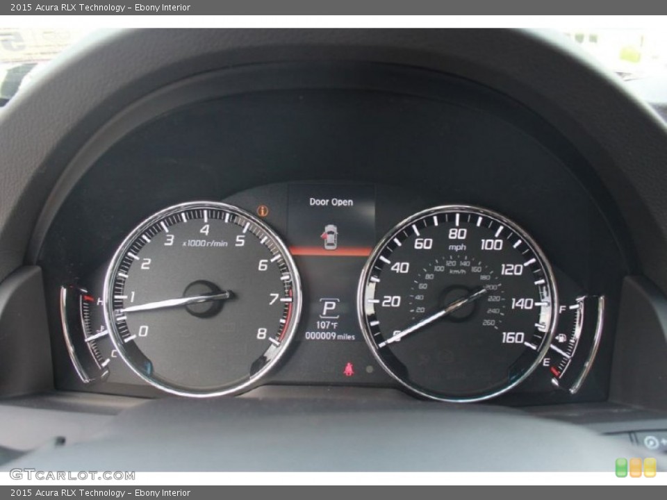 Ebony Interior Gauges for the 2015 Acura RLX Technology #97839531