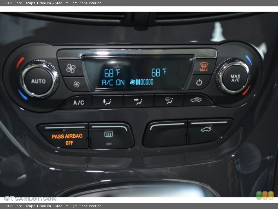 Medium Light Stone Interior Controls for the 2015 Ford Escape Titanium #97841553