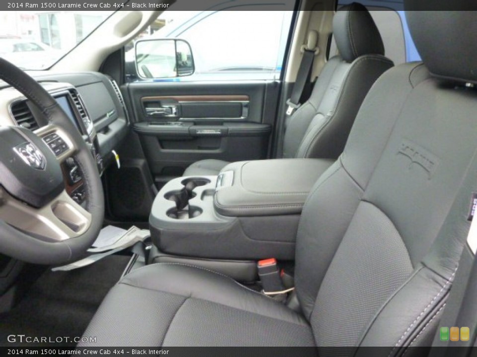 Black Interior Front Seat for the 2014 Ram 1500 Laramie Crew Cab 4x4 #97842219
