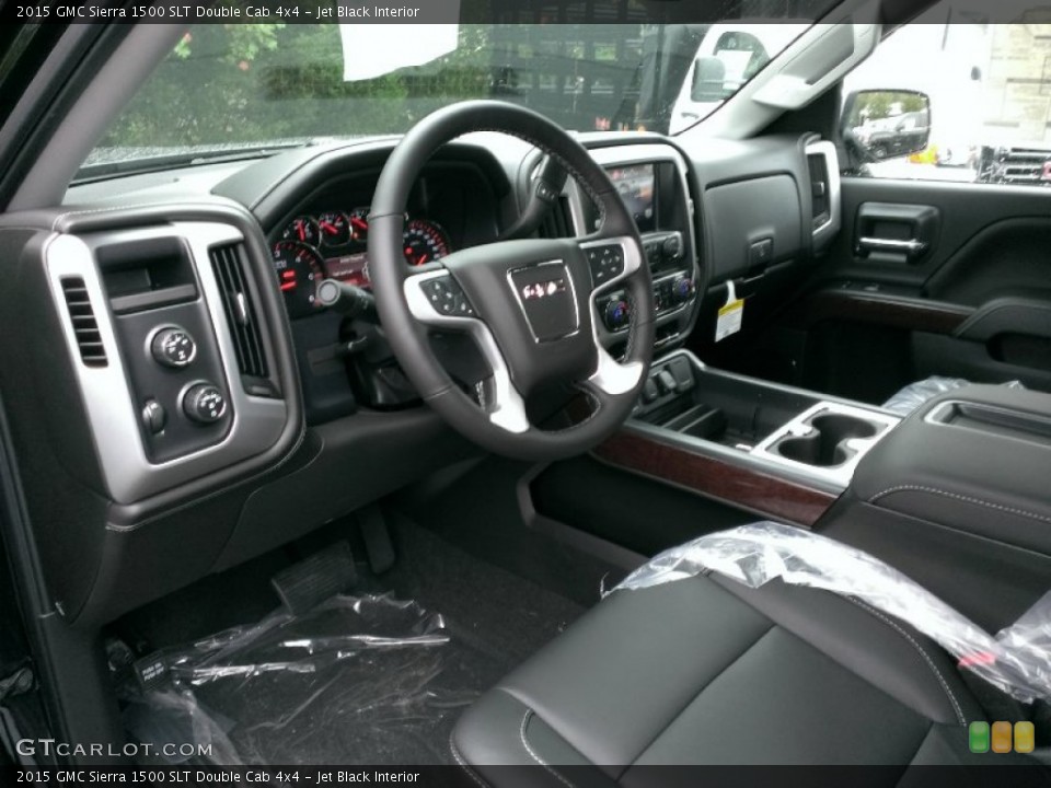Jet Black Interior Prime Interior for the 2015 GMC Sierra 1500 SLT Double Cab 4x4 #97844007