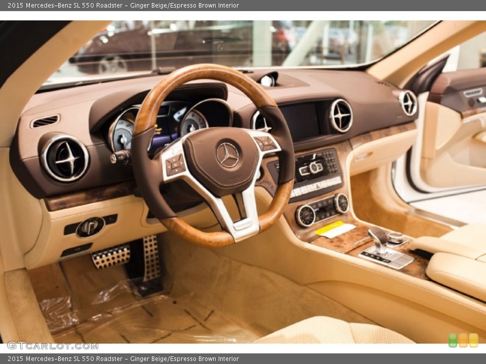 Ginger Beige/Espresso Brown Interior Prime Interior for the 2015 Mercedes-Benz SL 550 Roadster #97844517