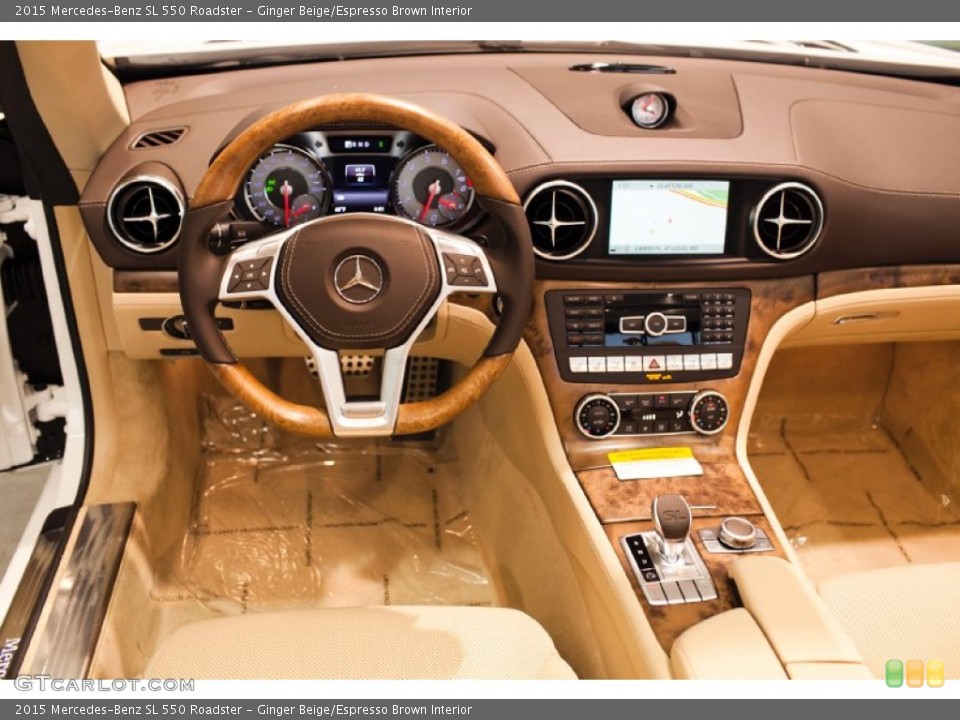 Ginger Beige/Espresso Brown Interior Dashboard for the 2015 Mercedes-Benz SL 550 Roadster #97844562