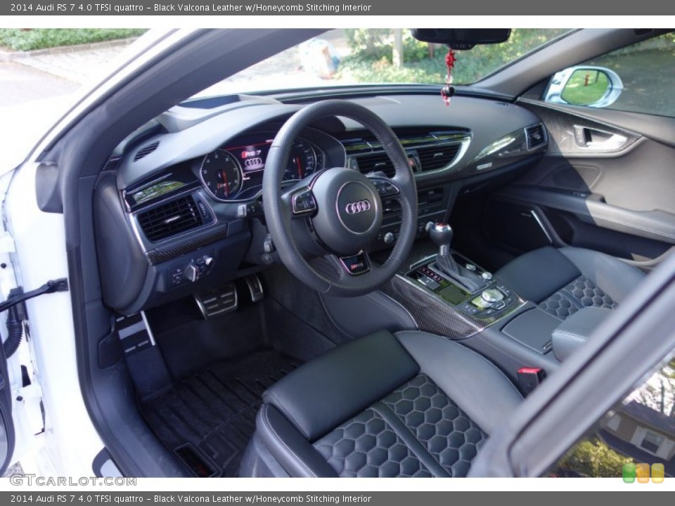 Black Valcona Leather w/Honeycomb Stitching Interior Prime Interior for the 2014 Audi RS 7 4.0 TFSI quattro #97851651