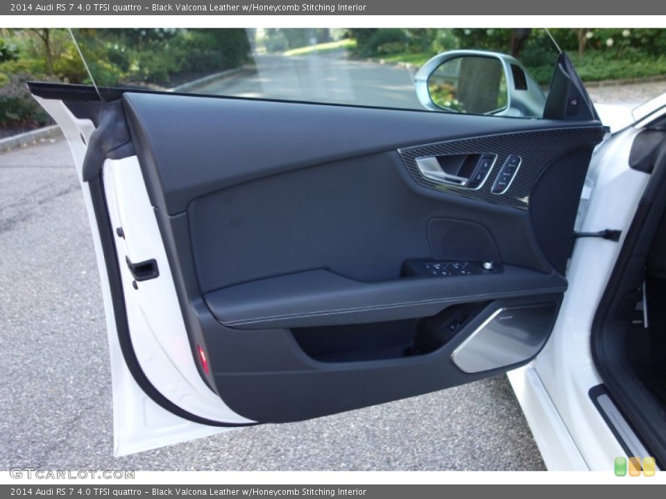 Black Valcona Leather w/Honeycomb Stitching Interior Door Panel for the 2014 Audi RS 7 4.0 TFSI quattro #97851669