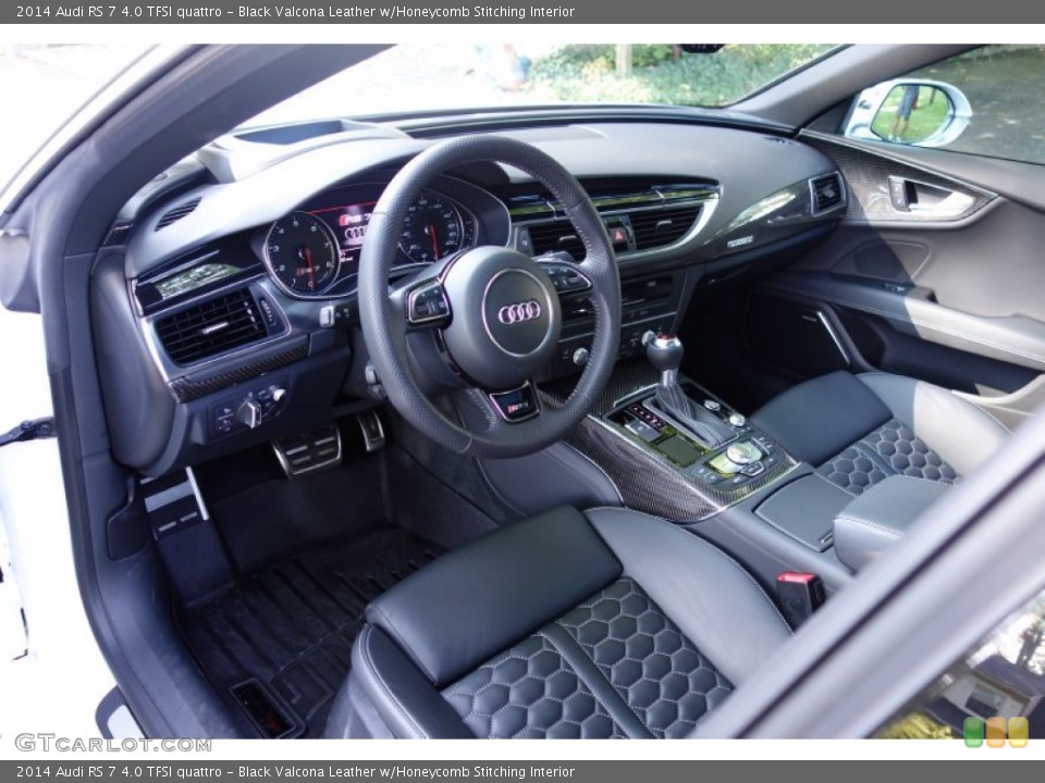 Black Valcona Leather w/Honeycomb Stitching Interior Prime Interior for the 2014 Audi RS 7 4.0 TFSI quattro #97851687