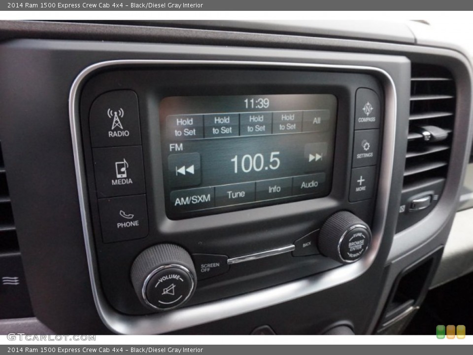 Black/Diesel Gray Interior Audio System for the 2014 Ram 1500 Express Crew Cab 4x4 #97853001