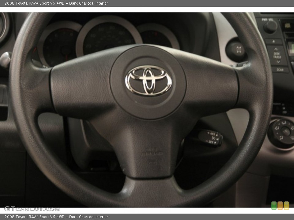 Dark Charcoal Interior Steering Wheel for the 2008 Toyota RAV4 Sport V6 4WD #97858944