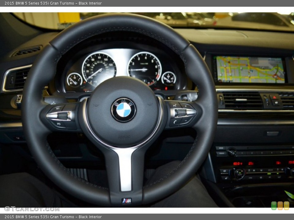 Black Interior Steering Wheel for the 2015 BMW 5 Series 535i Gran Turismo #97859349
