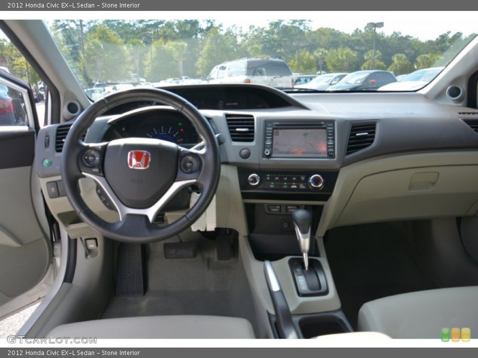 Stone Interior Dashboard for the 2012 Honda Civic EX-L Sedan #97861233