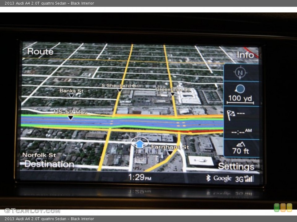 Black Interior Navigation for the 2013 Audi A4 2.0T quattro Sedan #97866013