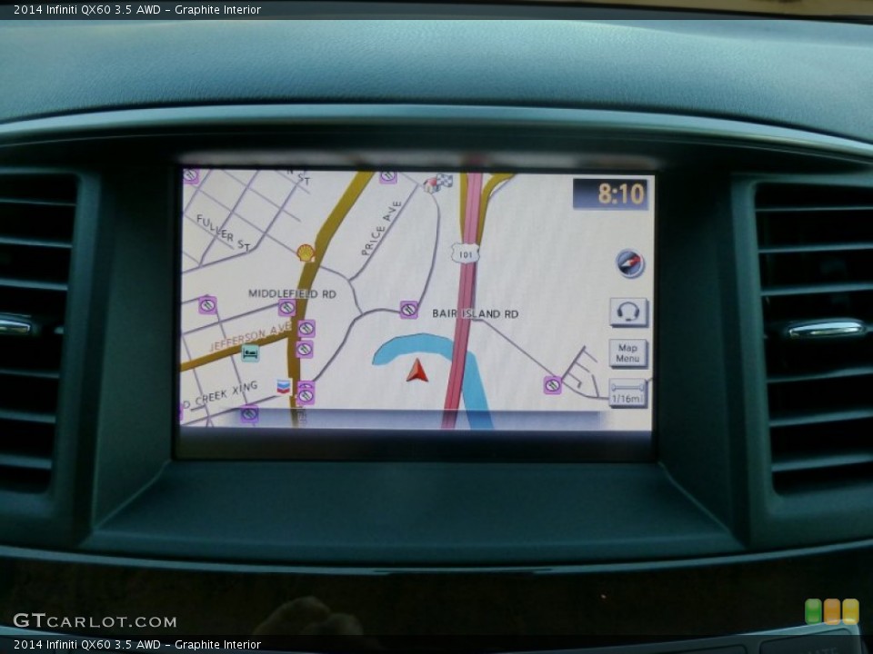 Graphite Interior Navigation for the 2014 Infiniti QX60 3.5 AWD #97869787