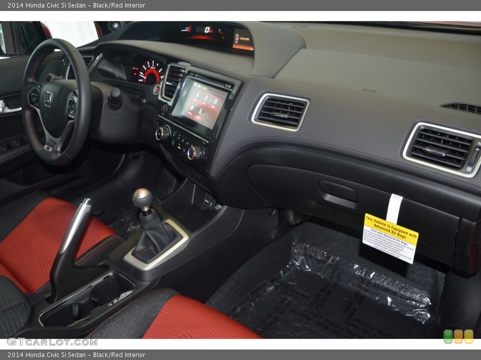 Black/Red Interior Dashboard for the 2014 Honda Civic Si Sedan #97917637