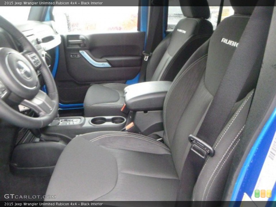 Black Interior Front Seat for the 2015 Jeep Wrangler Unlimited Rubicon 4x4 #97918074