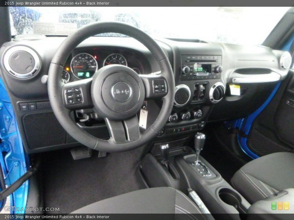 Black Interior Prime Interior for the 2015 Jeep Wrangler Unlimited Rubicon 4x4 #97918123
