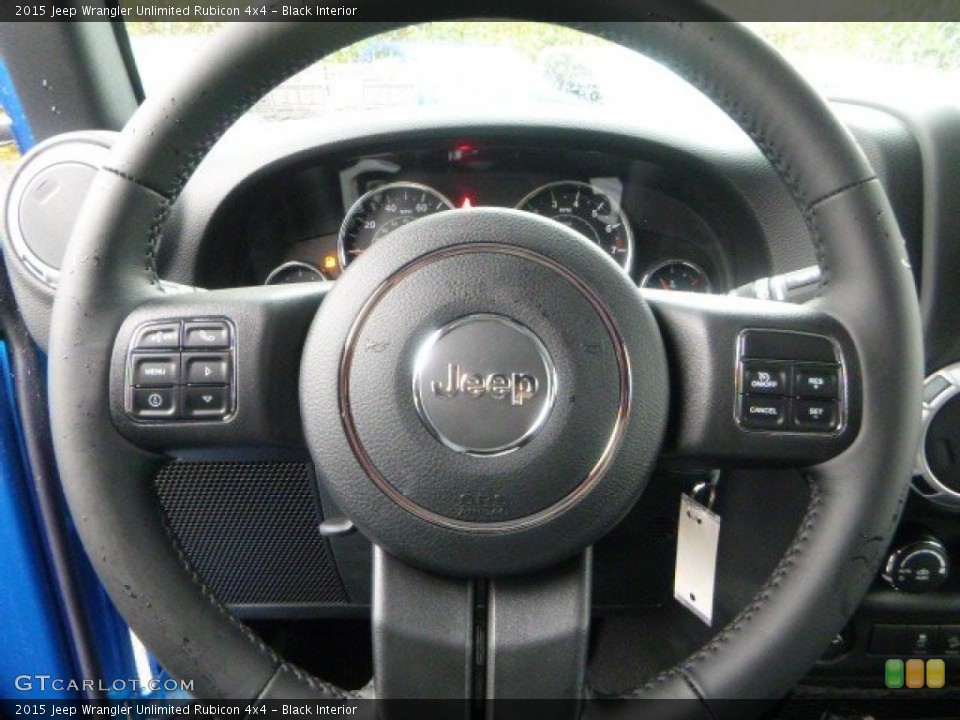Black Interior Steering Wheel For The 2015 Jeep Wrangler