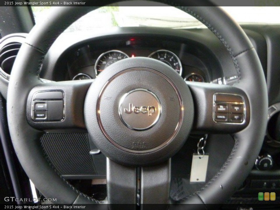 Black Interior Steering Wheel for the 2015 Jeep Wrangler Sport S 4x4 #97918669