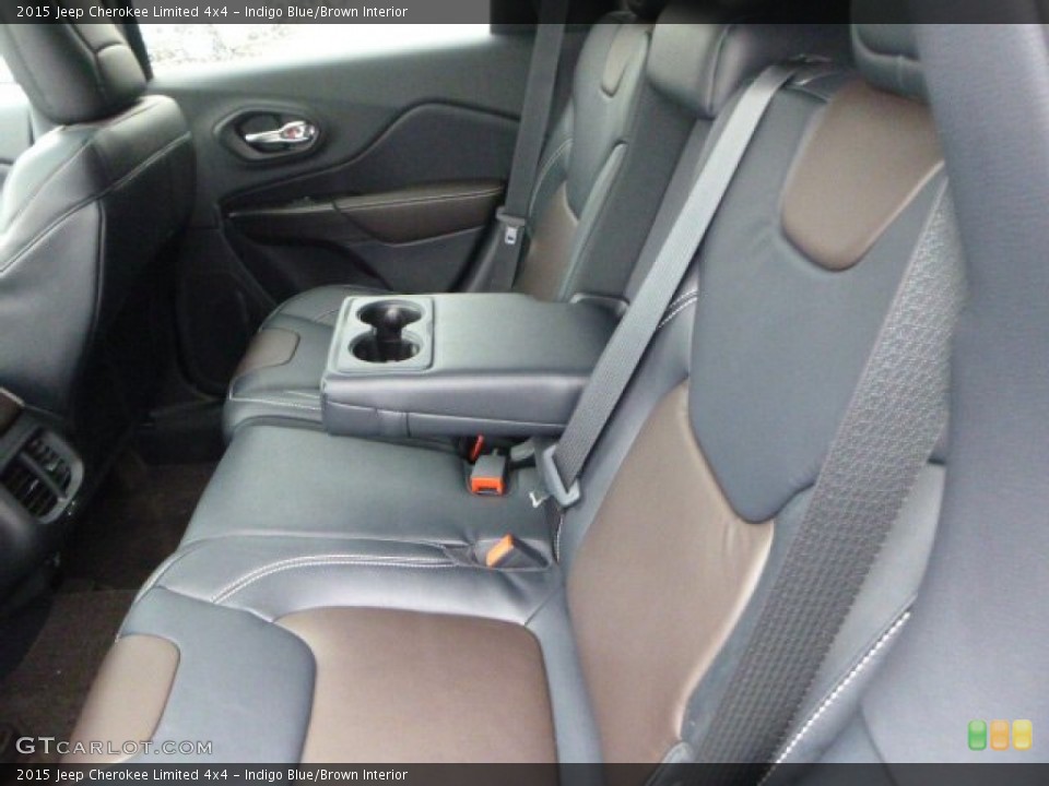Indigo Blue/Brown Interior Rear Seat for the 2015 Jeep Cherokee Limited 4x4 #97919004