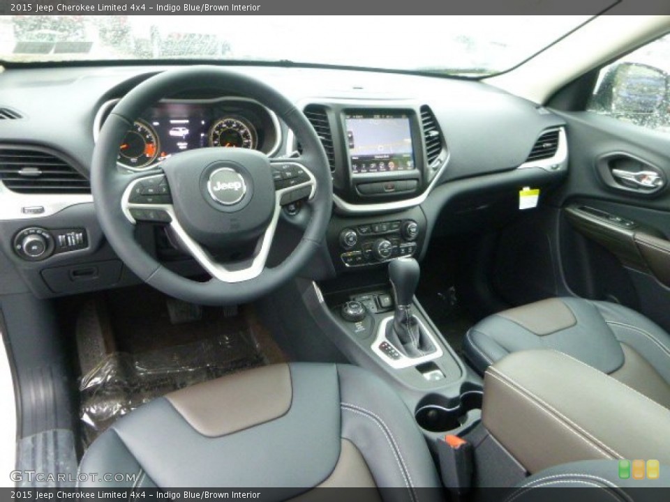 Indigo Blue/Brown Interior Prime Interior for the 2015 Jeep Cherokee Limited 4x4 #97919027