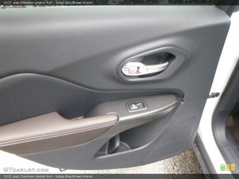 Indigo Blue/Brown Interior Door Panel for the 2015 Jeep Cherokee Limited 4x4 #97919047