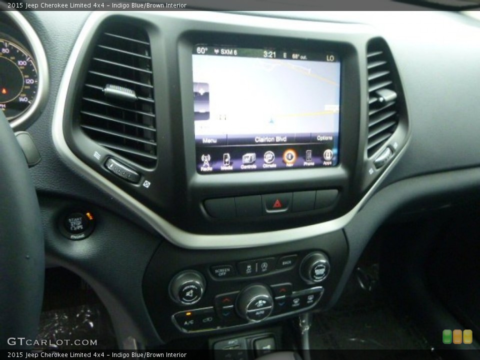Indigo Blue/Brown Interior Controls for the 2015 Jeep Cherokee Limited 4x4 #97919176