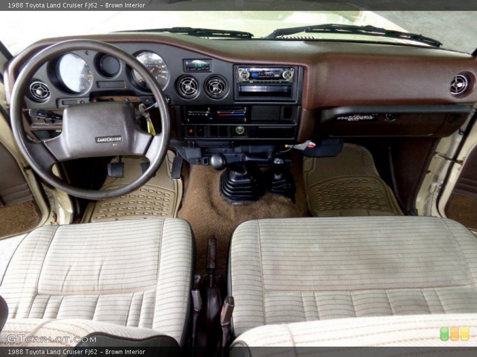 Brown Interior Dashboard for the 1988 Toyota Land Cruiser FJ62 #97923712