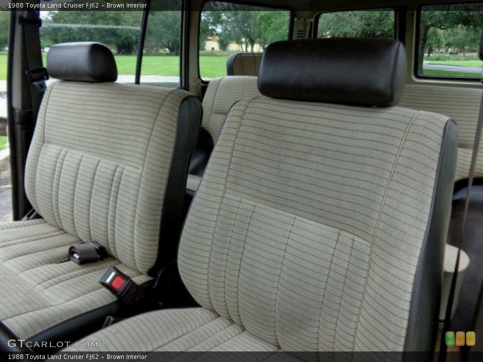 Brown Interior Front Seat for the 1988 Toyota Land Cruiser FJ62 #97923757