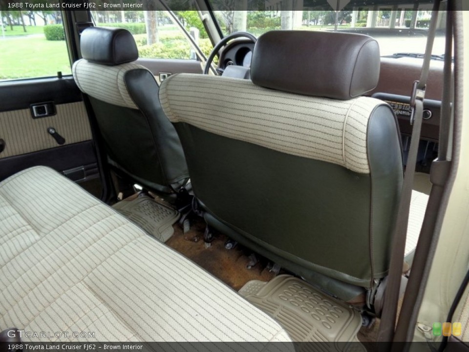 Brown Interior Rear Seat for the 1988 Toyota Land Cruiser FJ62 #97923934