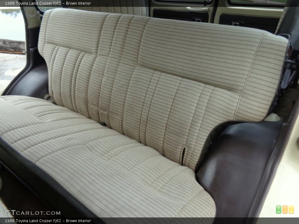 Brown Interior Rear Seat for the 1988 Toyota Land Cruiser FJ62 #97924045