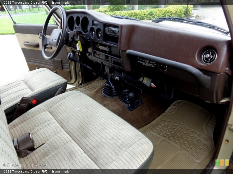 Brown Interior Dashboard for the 1988 Toyota Land Cruiser FJ62 #97924084