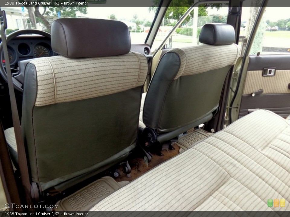 Brown Interior Rear Seat for the 1988 Toyota Land Cruiser FJ62 #97924186