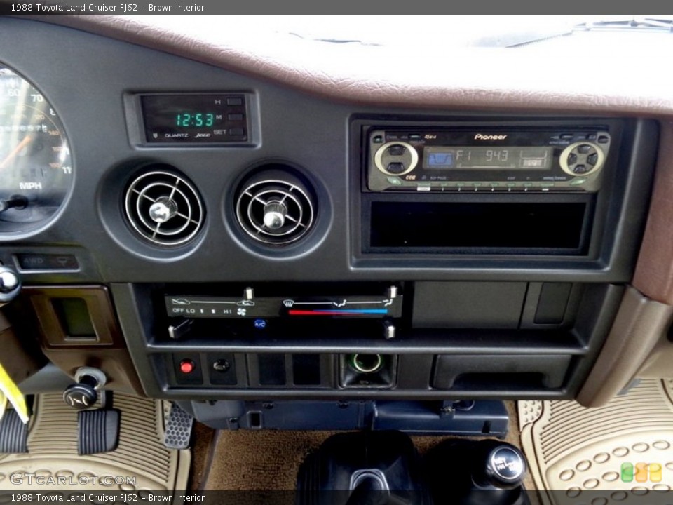 Brown Interior Controls for the 1988 Toyota Land Cruiser FJ62 #97924609