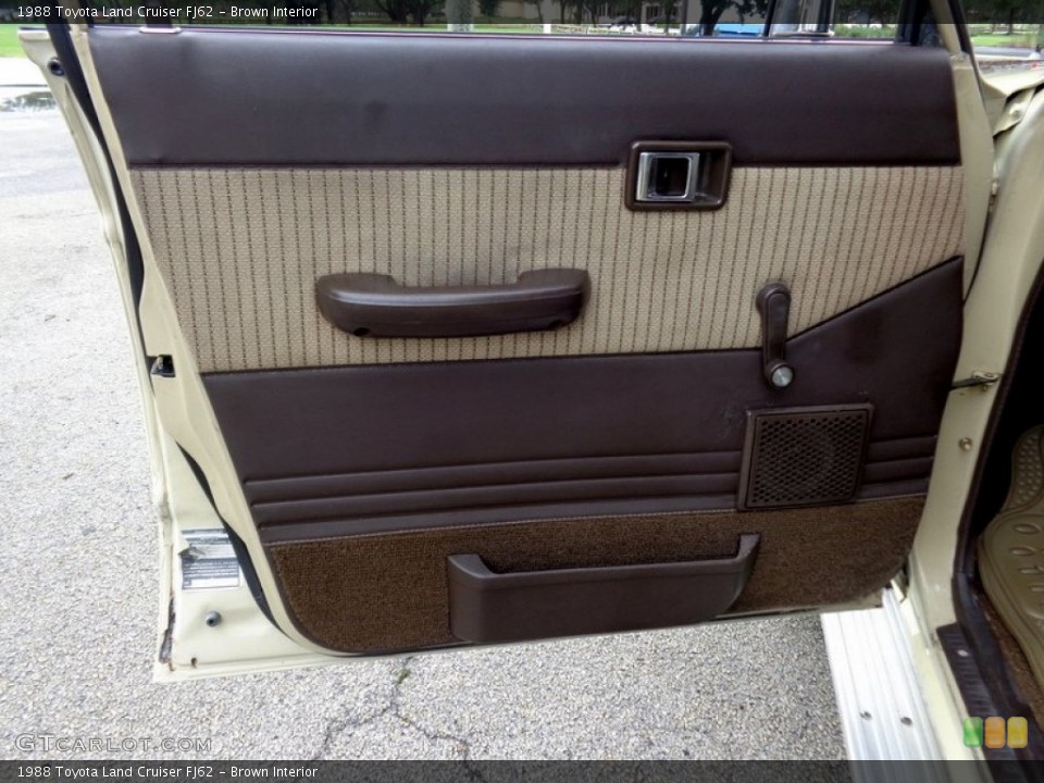 Brown Interior Door Panel for the 1988 Toyota Land Cruiser FJ62 #97925584