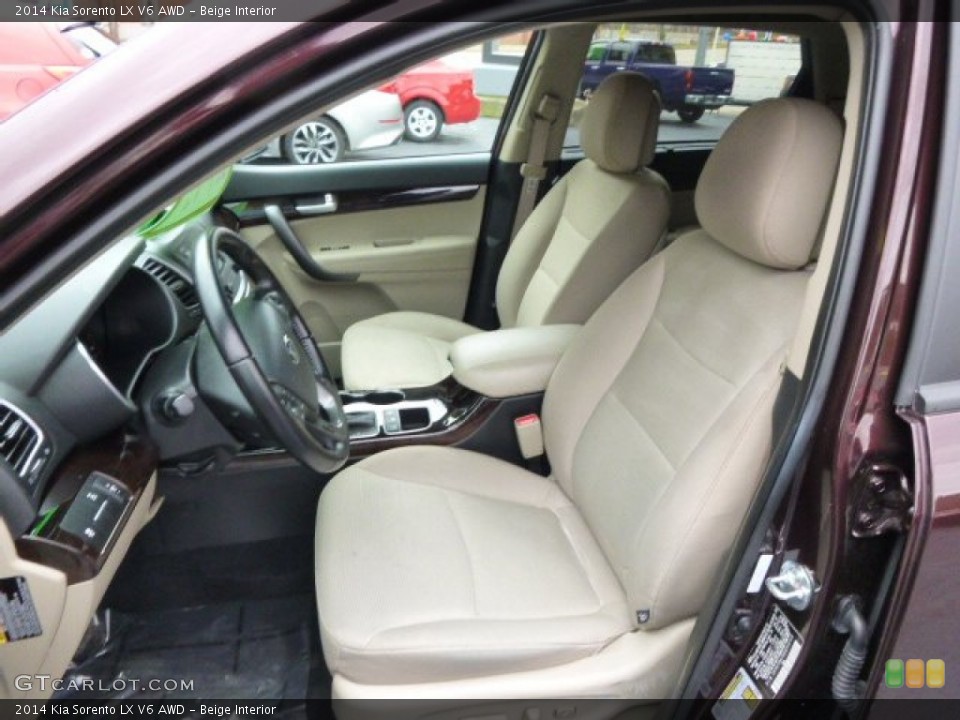 Beige Interior Front Seat for the 2014 Kia Sorento LX V6 AWD #97931712