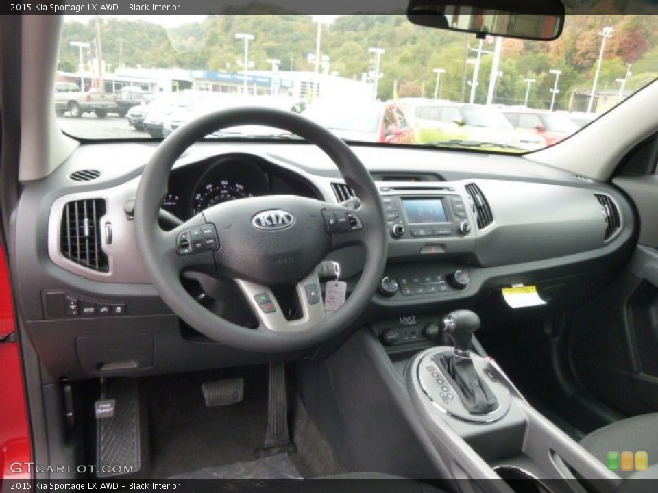 Black Interior Dashboard for the 2015 Kia Sportage LX AWD #97942019
