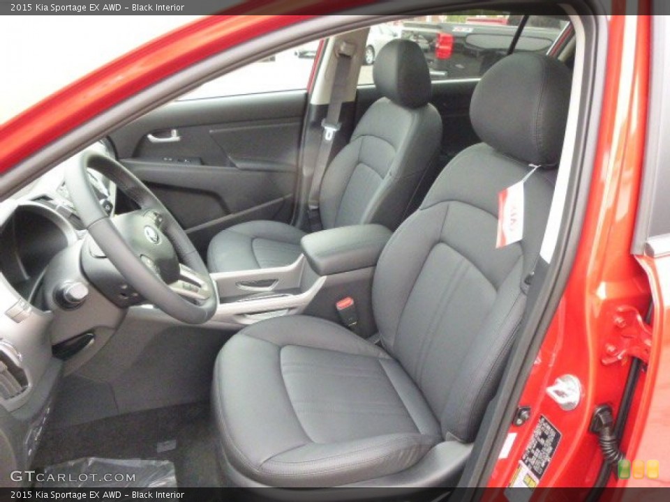 Black Interior Front Seat for the 2015 Kia Sportage EX AWD #97942376