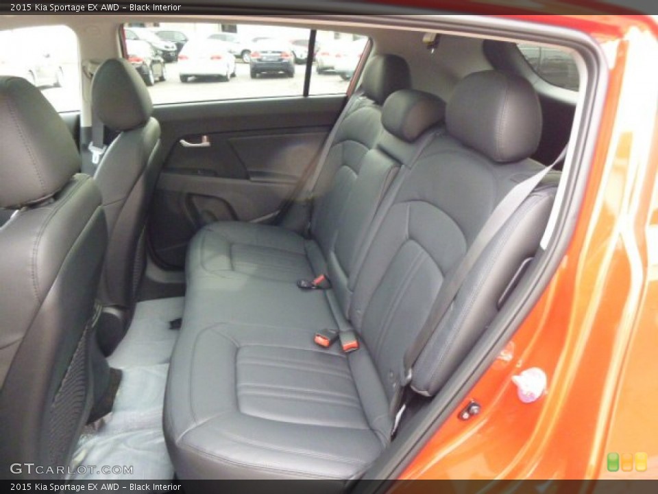 Black Interior Rear Seat for the 2015 Kia Sportage EX AWD #97942400