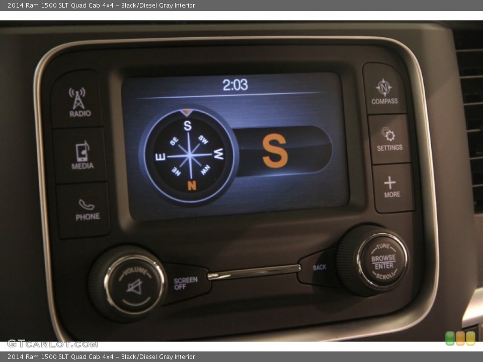 Black/Diesel Gray Interior Navigation for the 2014 Ram 1500 SLT Quad Cab 4x4 #97950392