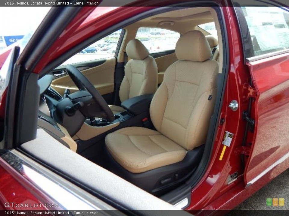 Camel Interior Front Seat for the 2015 Hyundai Sonata Hybrid Limited #97954214