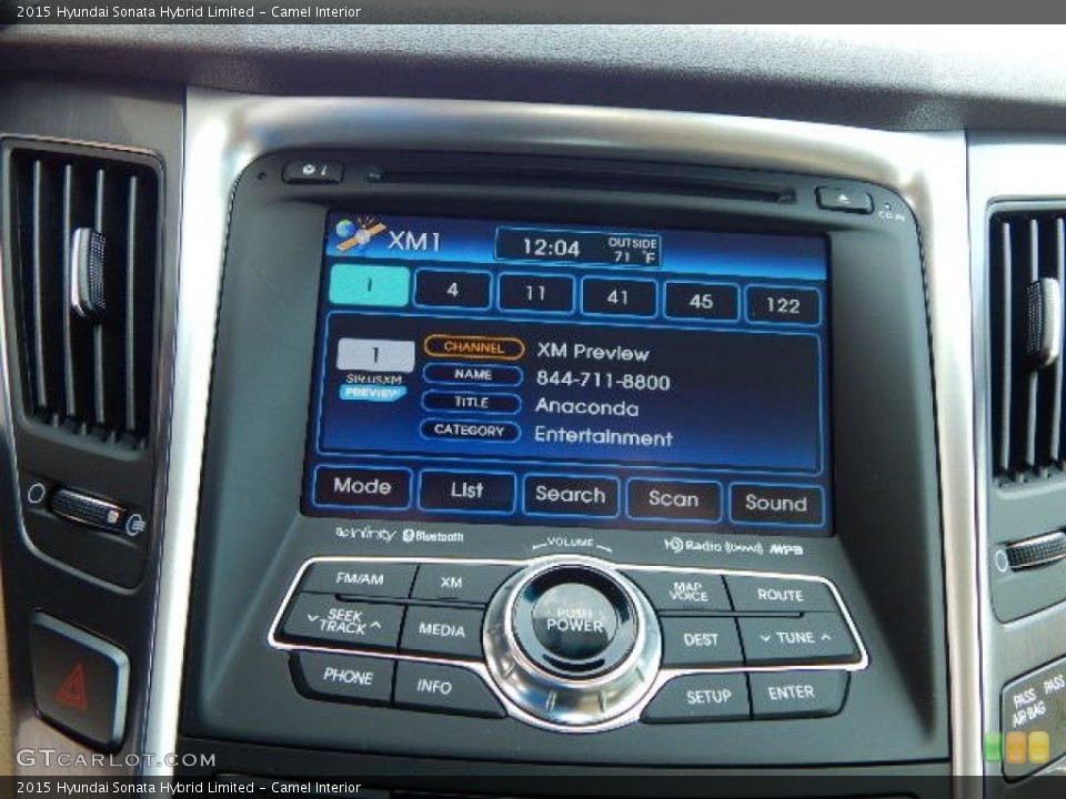 Camel Interior Controls for the 2015 Hyundai Sonata Hybrid Limited #97954346