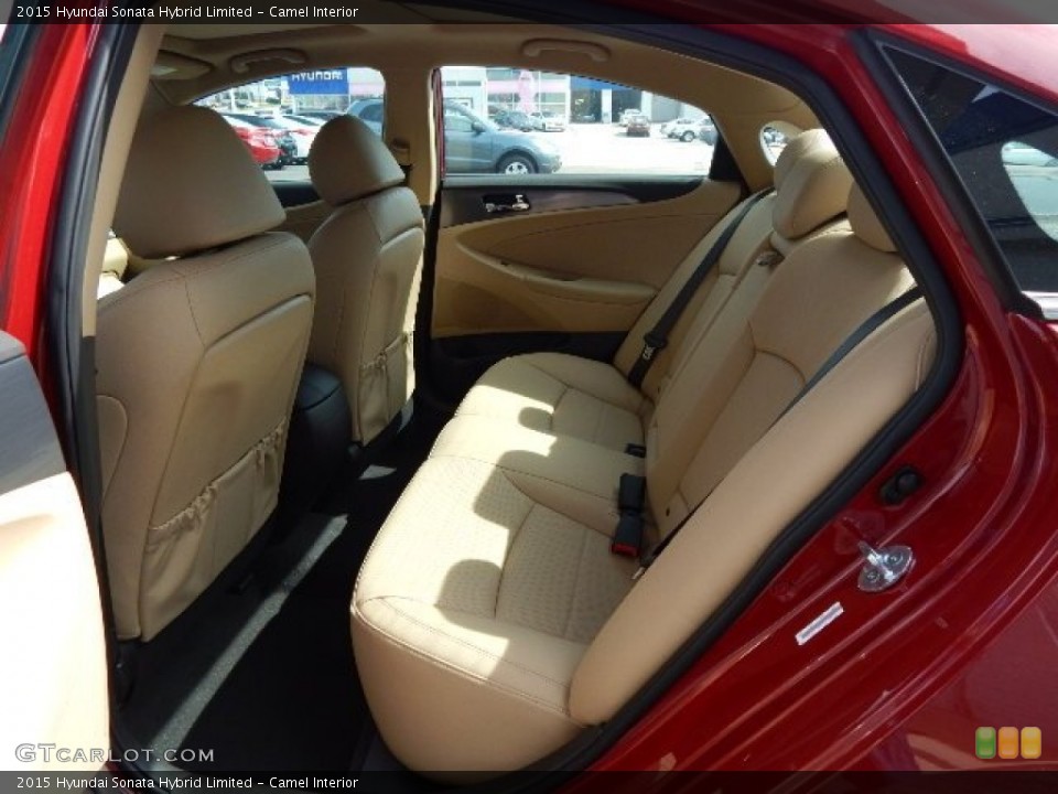 Camel Interior Rear Seat for the 2015 Hyundai Sonata Hybrid Limited #97954454