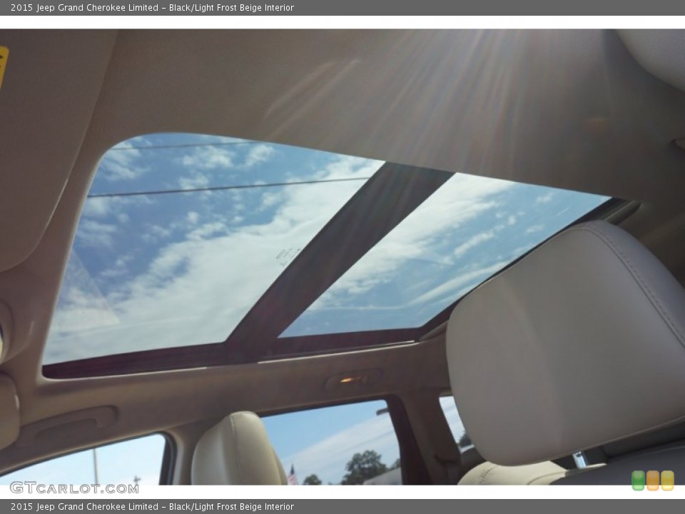 Black/Light Frost Beige Interior Sunroof for the 2015 Jeep Grand Cherokee Limited #97957562