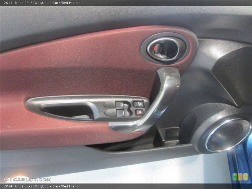 Black/Red Interior Door Panel for the 2014 Honda CR-Z EX Hybrid #97974019