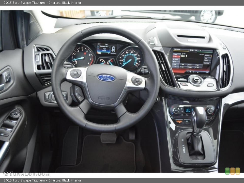 Charcoal Black Interior Dashboard for the 2015 Ford Escape Titanium #97975822